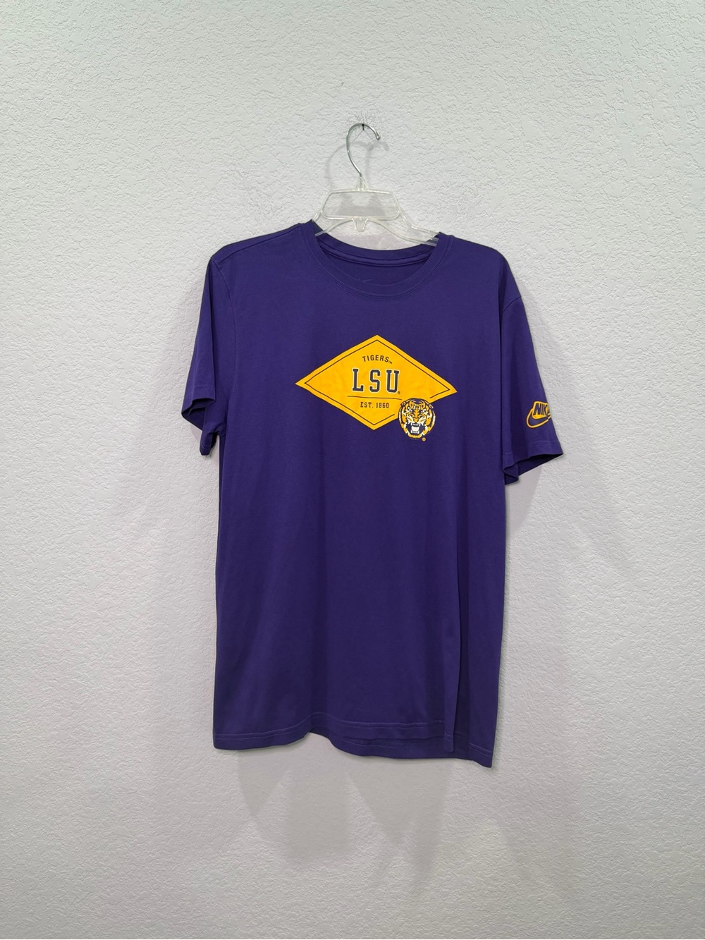 Nike Dri-Fit LSU Tigers Purple Short-Sleeve T-Shirt - L